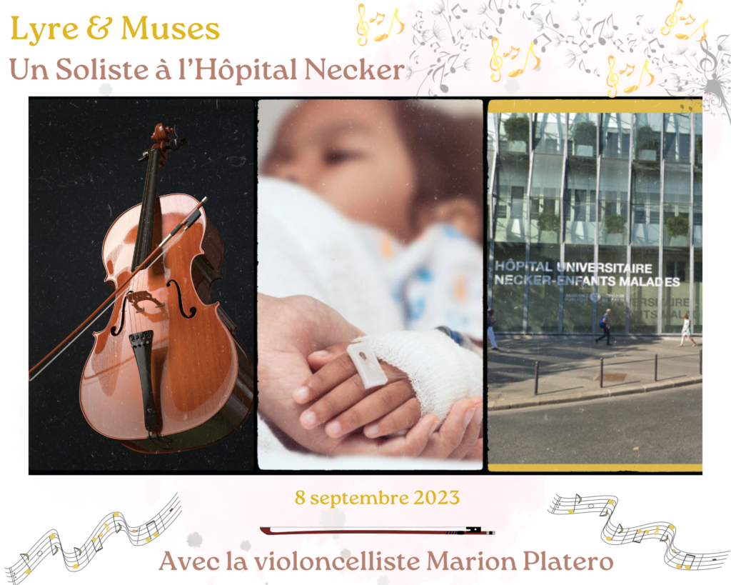 Musique à l'hôpital Necker, la violoncelliste Marion Platero au chevet des enfants malades